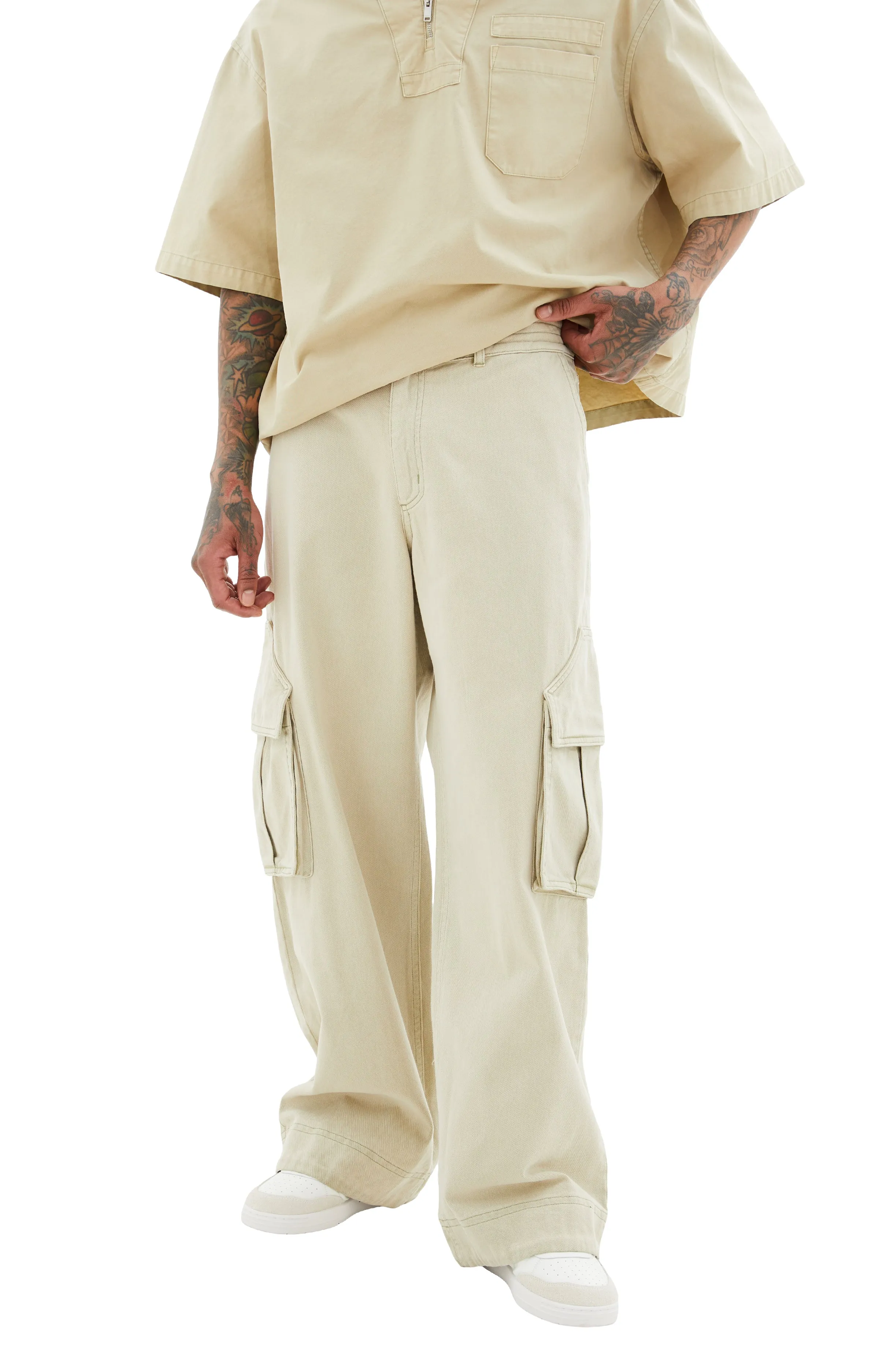 Parta Spray Cargo Pants (Beige) sold by TONS product image thumbnail 3