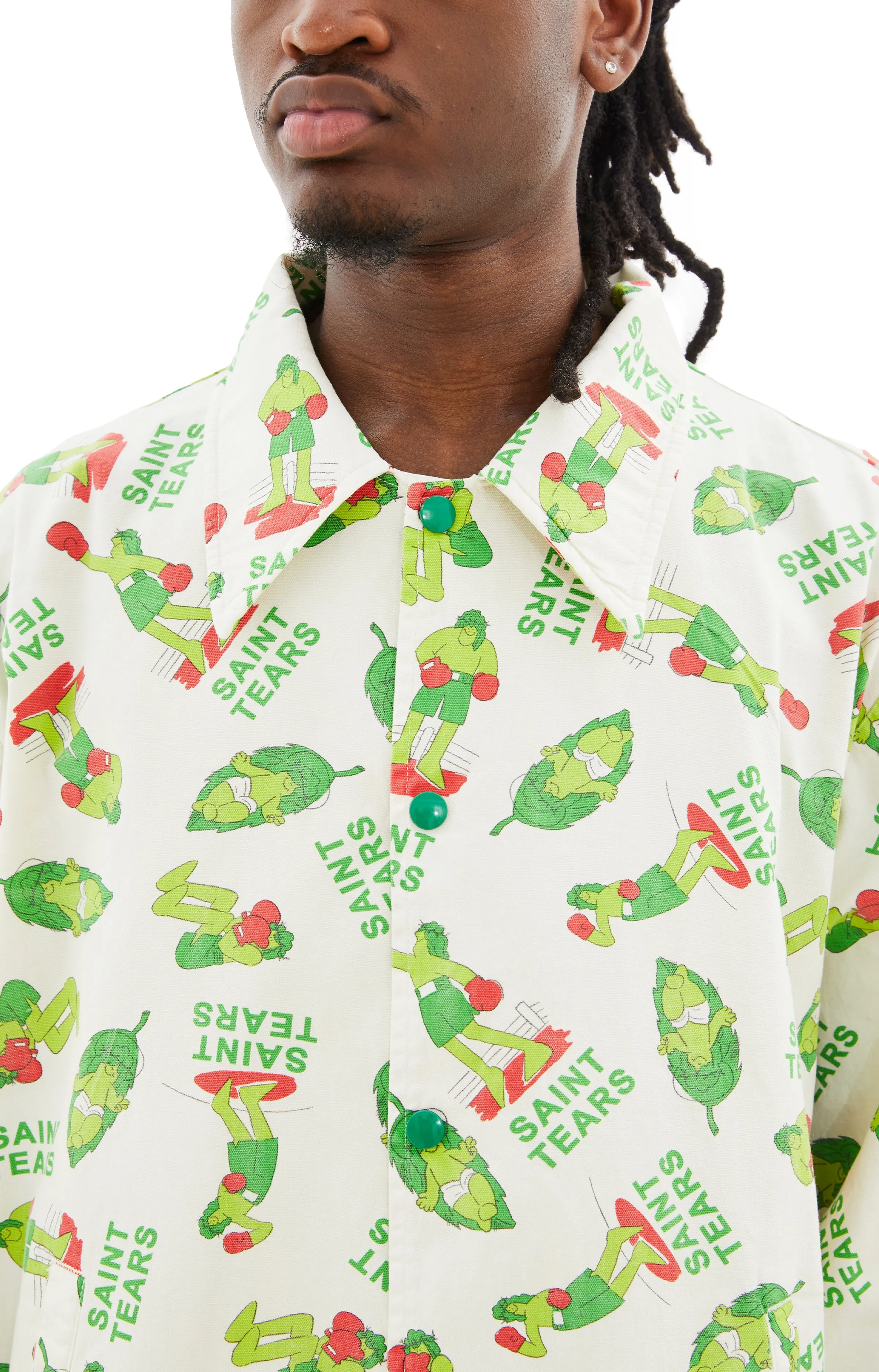 Denim Tears Boxer Coach Jacket (White) sold by TONS product image thumbnail 4