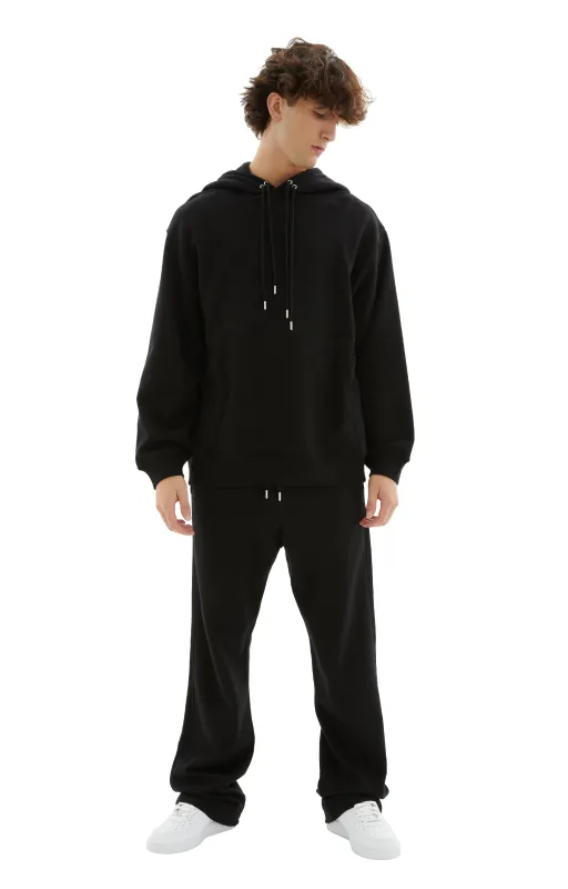 Haxel Twin Drawstring Cotton Hoodie (Black) sold by TONS