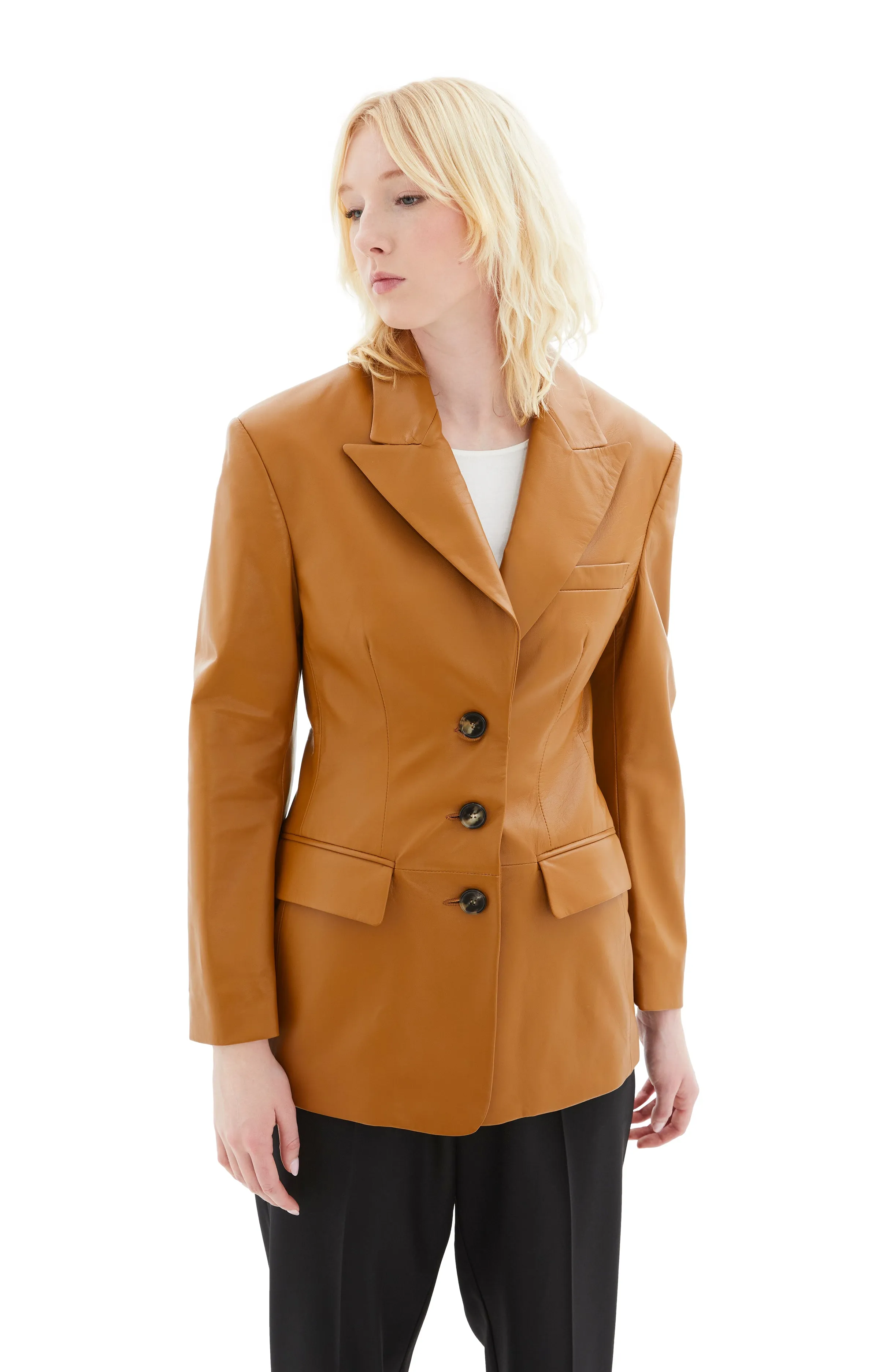 Women's Leather Jacket (Brown) sold by TONS