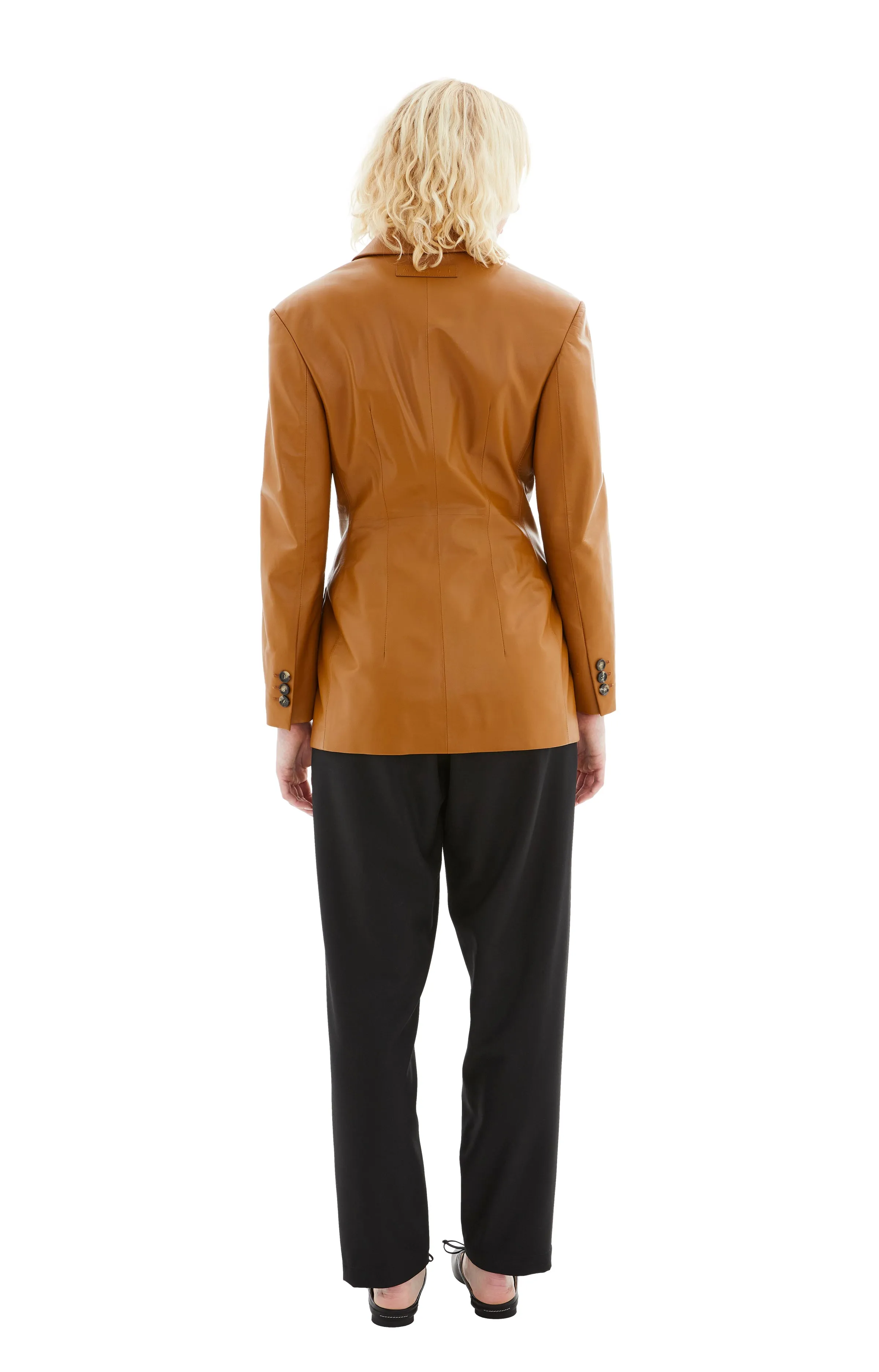 Women's Leather Jacket (Brown) sold by TONS product image thumbnail 4