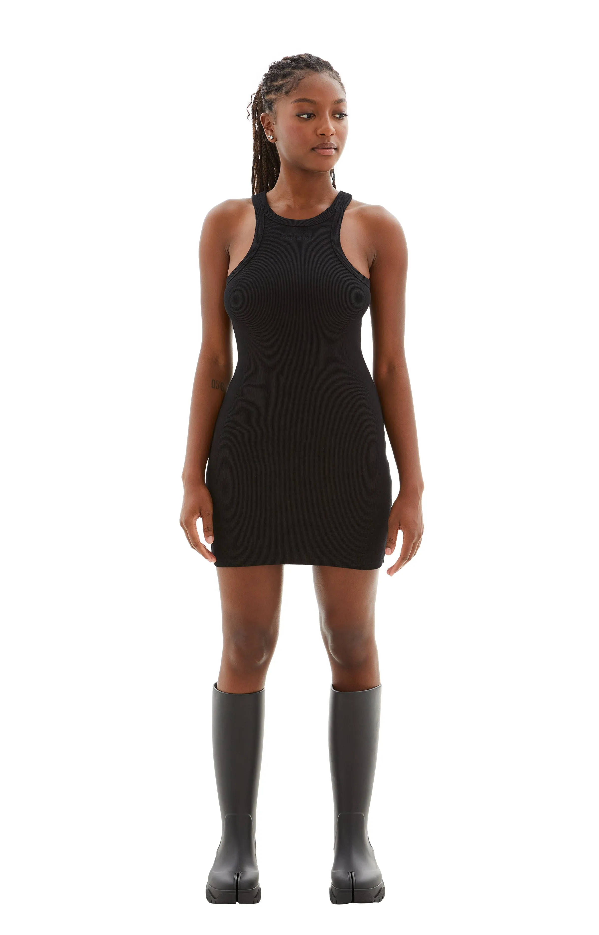 Racing Tank Top Dress (Black) sold by TONS