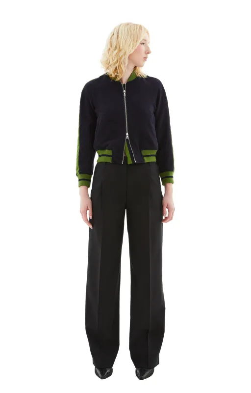 Portia Tuxedo Pants (Black) made by Dries Van Noten