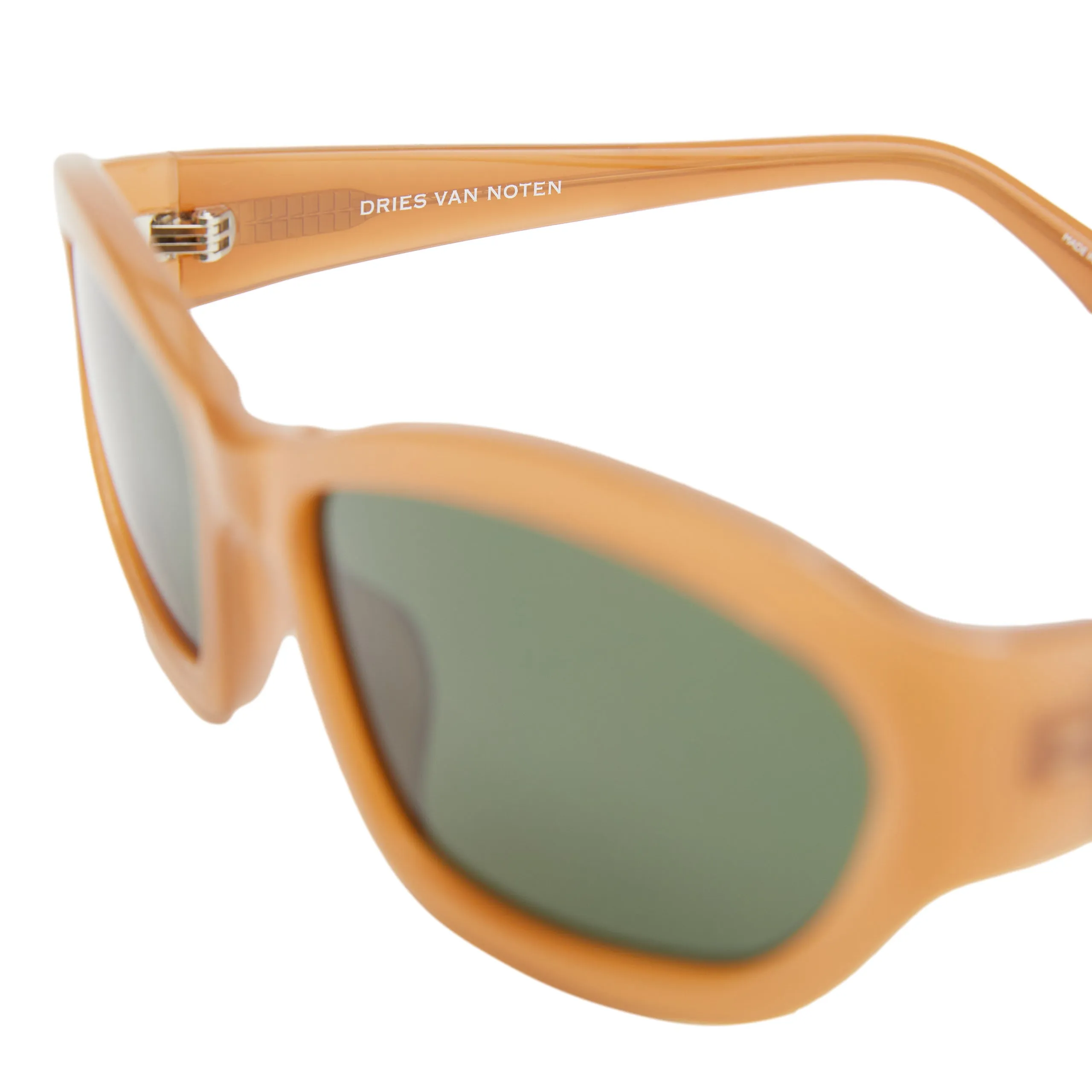 x Linda Farrow Rectangle Sunglasses (Dark Camel/Silver/Green) sold by TONS product image thumbnail 4
