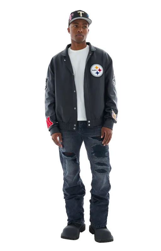 Steelers Bomber Jacket (Black/Black) sold by TONS
