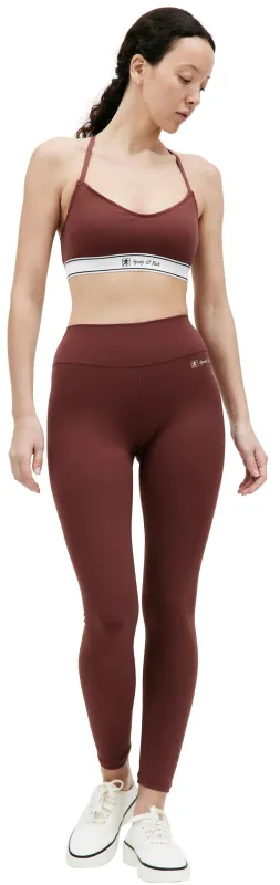 Runner Script Sports Bralette (Maroon) sold by TONS