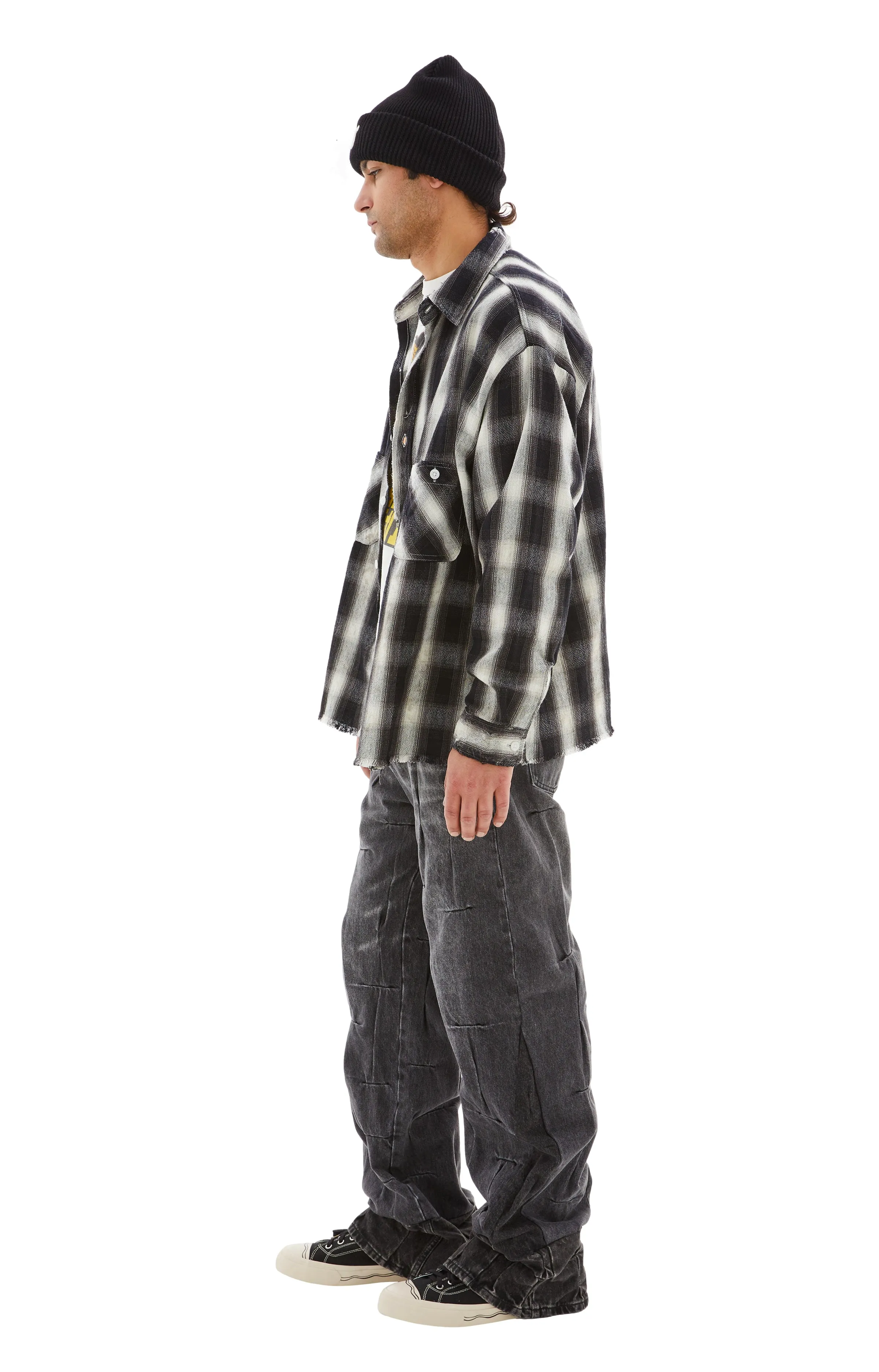 FRNNL Checked Shirt (Black/White) sold by TONS product image thumbnail 2