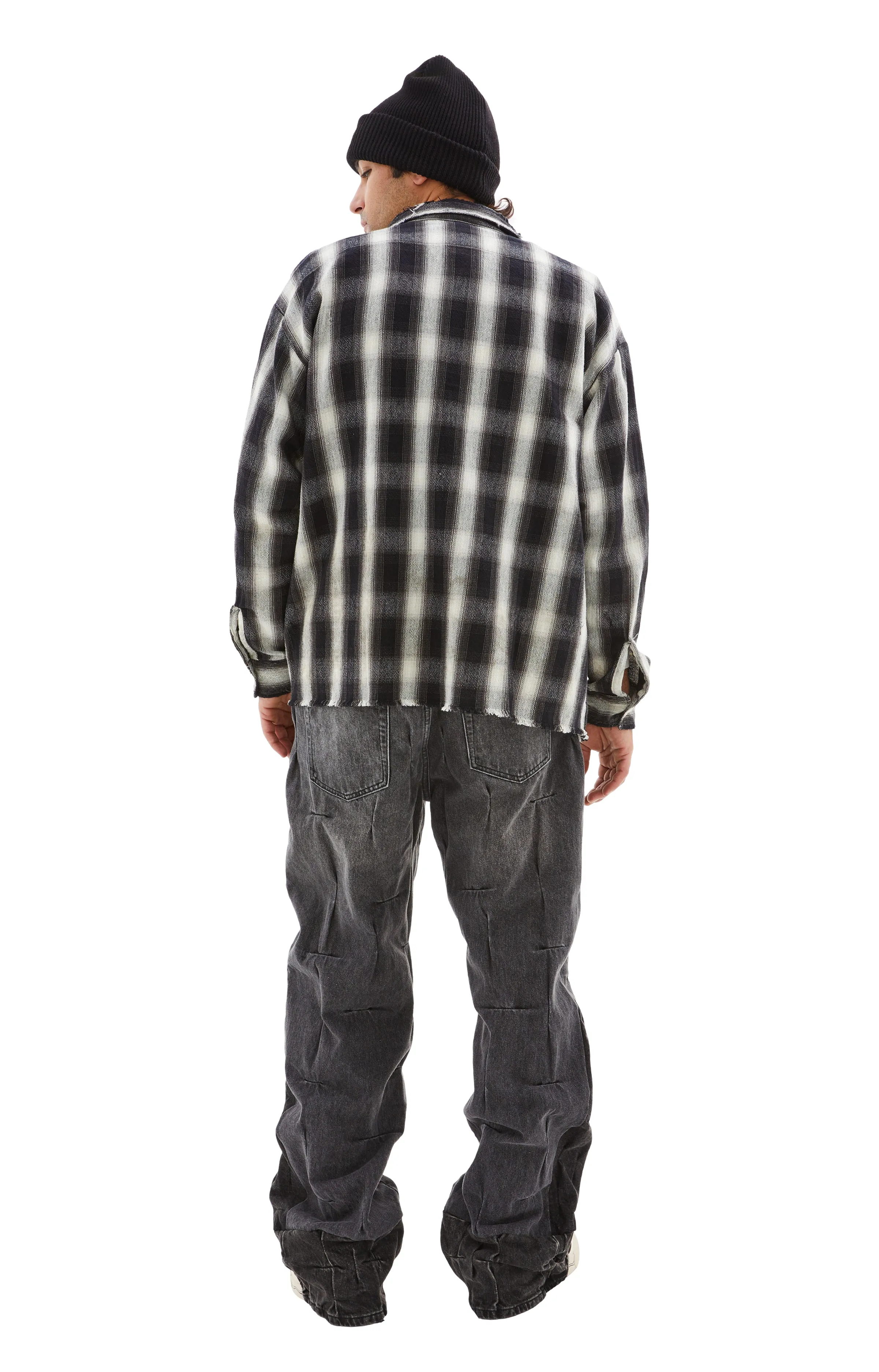 FRNNL Checked Shirt (Black/White) sold by TONS product image thumbnail 3