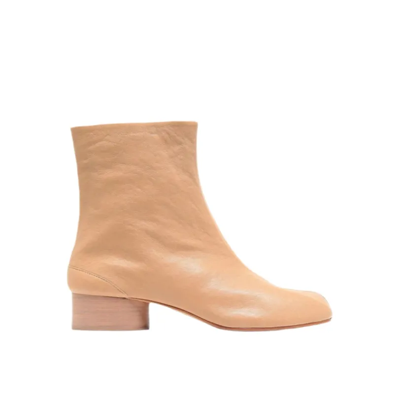 Tabi Ankle Boots (Beige) sold by TONS