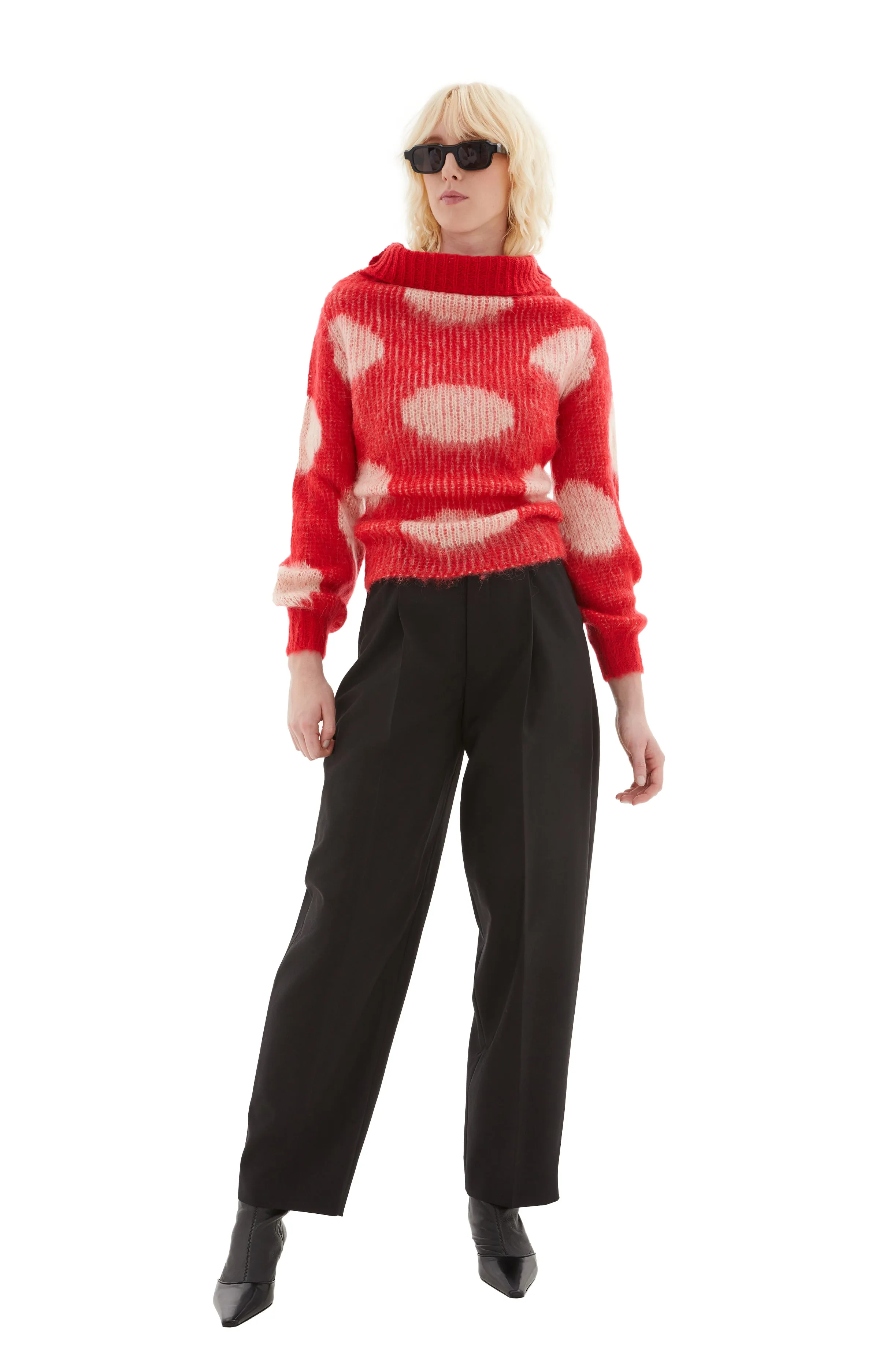 Wool Pants With Pressed Pleats (Black) sold by TONS product image thumbnail 2
