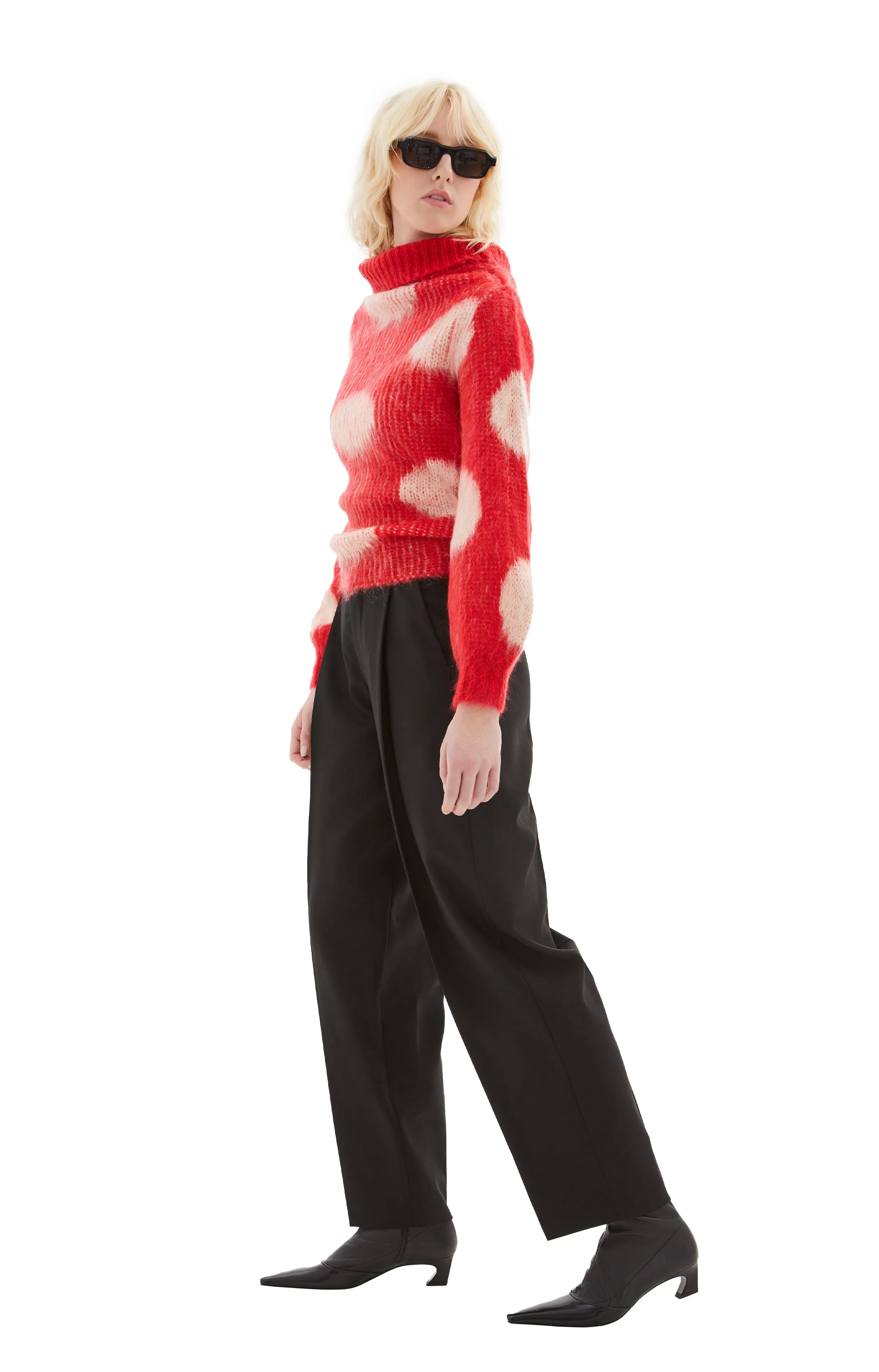 Wool Pants With Pressed Pleats (Black) sold by TONS product image thumbnail 3