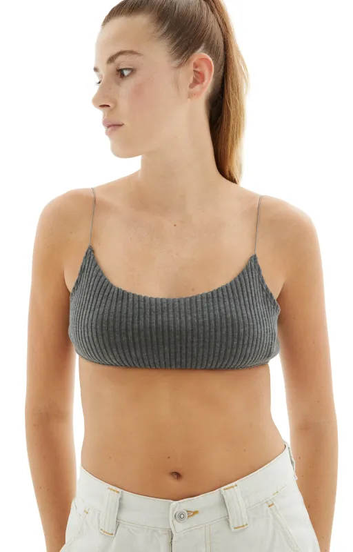 Corded Open Back Bra (Charcoal) sold by TONS