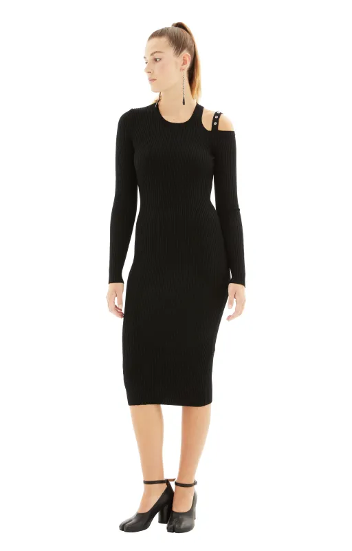 One Shoulder Dress (Black) sold by TONS