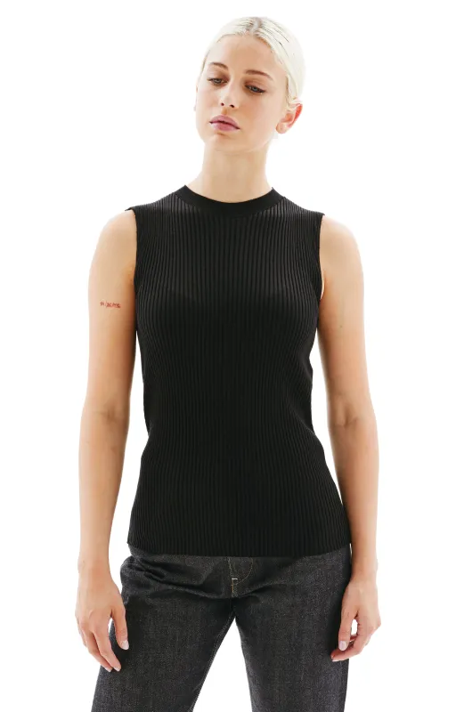 Sleeveless Crewneck Top (Black) sold by TONS