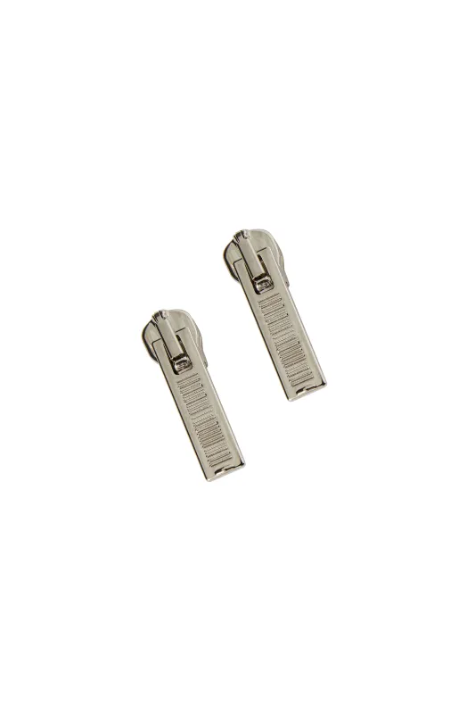 Barcode Zipper Earrings made by VTMNTS