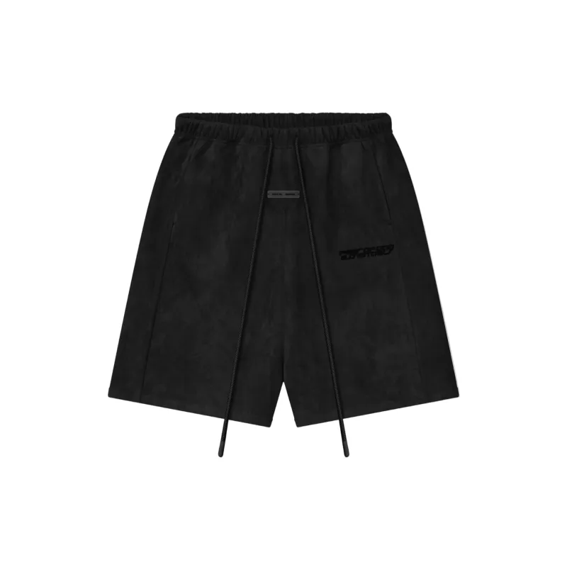Suede Fleece Relaxed Shorts (Vintage Black) sold by TONS