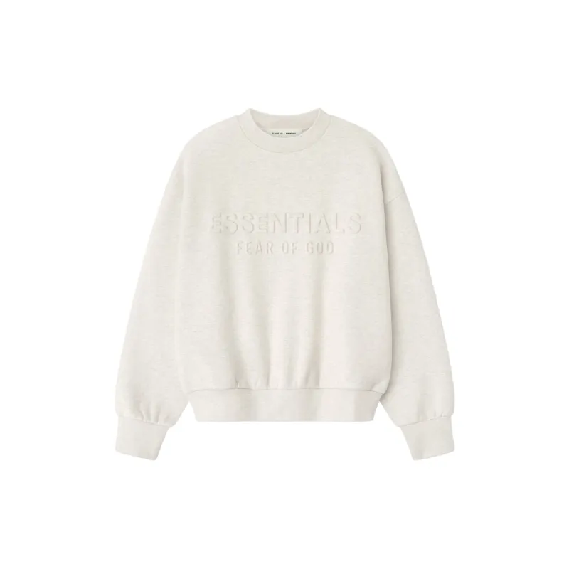 Embossed Classic Crewneck Sweatshirt (Oatmeal Heather) sold by TONS
