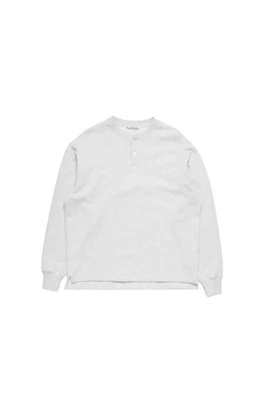 Henley Neck Sweatshirt (Pale Grey Melange) made by Acne Studios