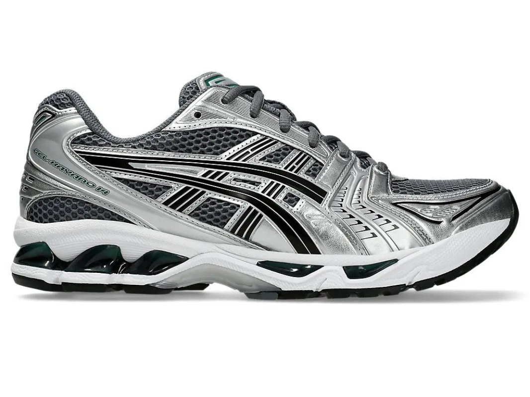 Gel-Kayano 14 Sneakers (Metropolis/Jasper Green) sold by TONS