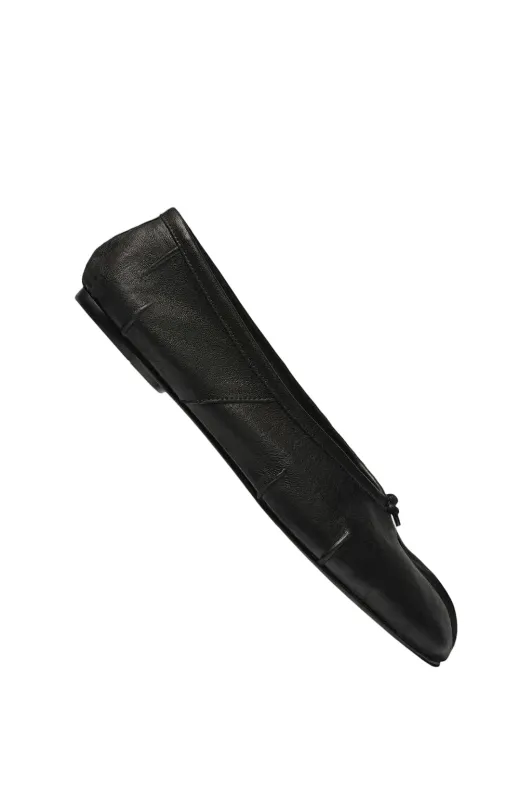 Tabi New Ballerina In Soft Nappa Leather (Black) sold by TONS