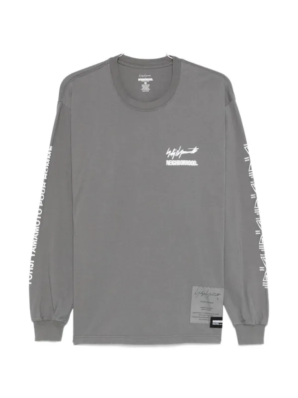 × Neighborhood Long Sleeve T-shirt (Grey) sold by TONS