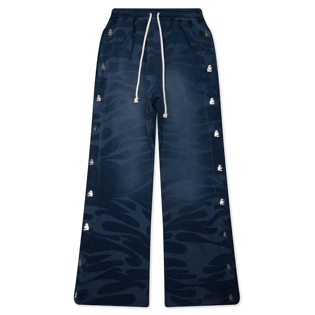 SNAP Sweatpants W/ Flame (Blue) sold by TONS
