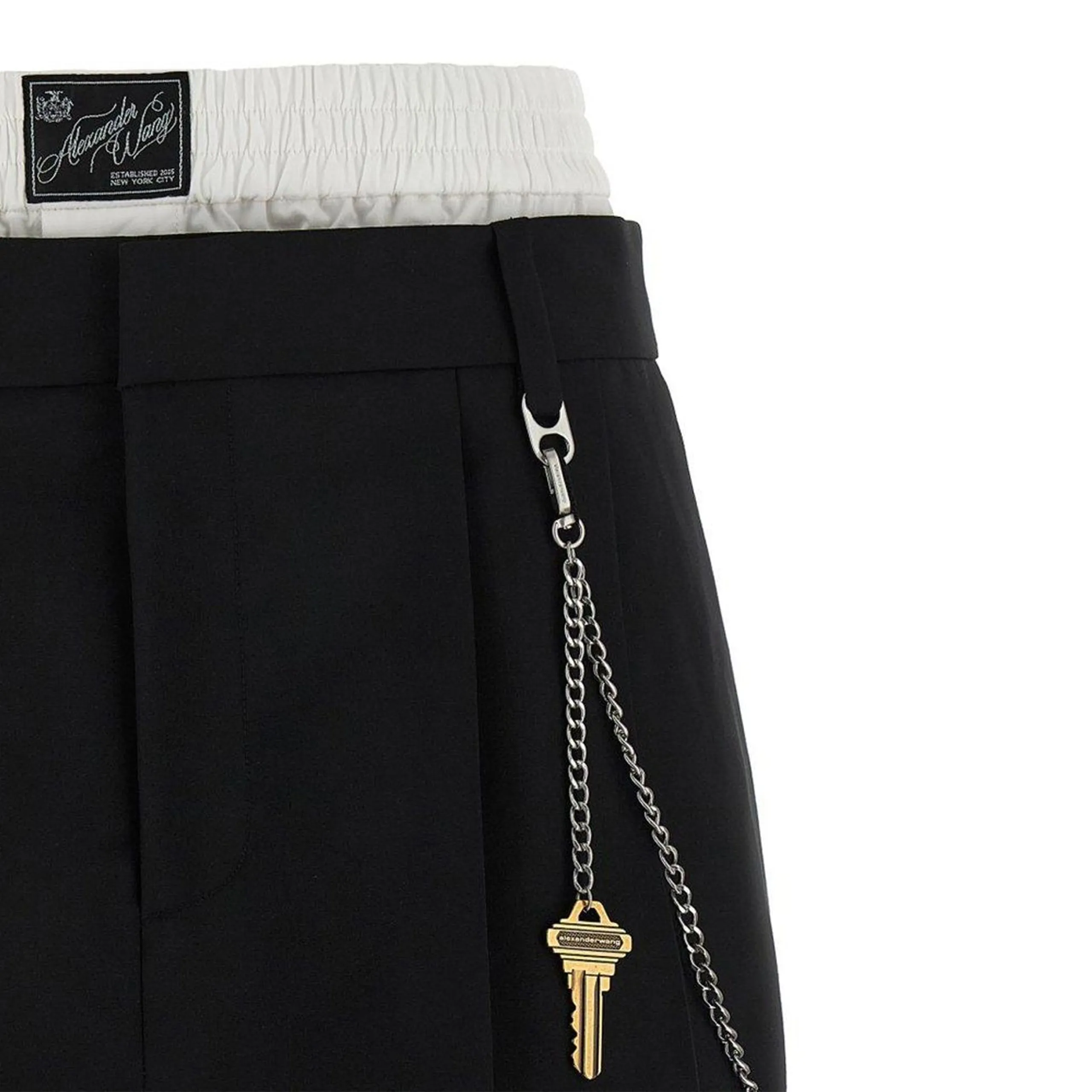 Pre-Styled Skort W/Chain (Black/White) sold by TONS product image thumbnail 2