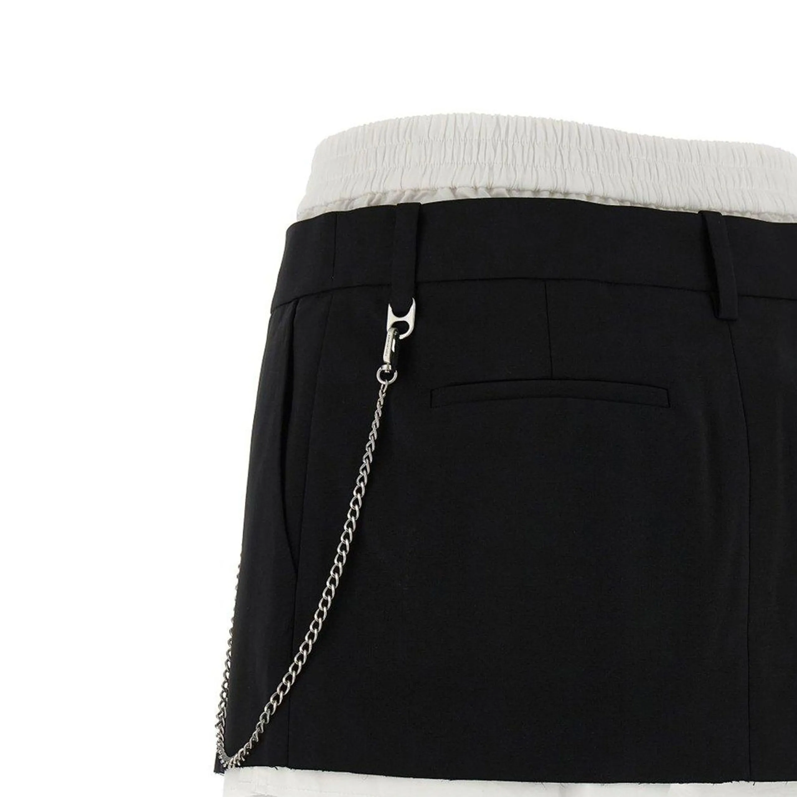 Pre-Styled Skort W/Chain (Black/White) sold by TONS product image thumbnail 4