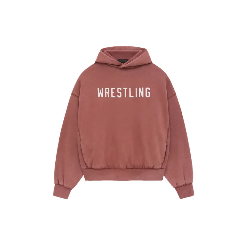 Heavy Fleece Vintage Shrunken Hoodie (Crimson) made by Fear of God