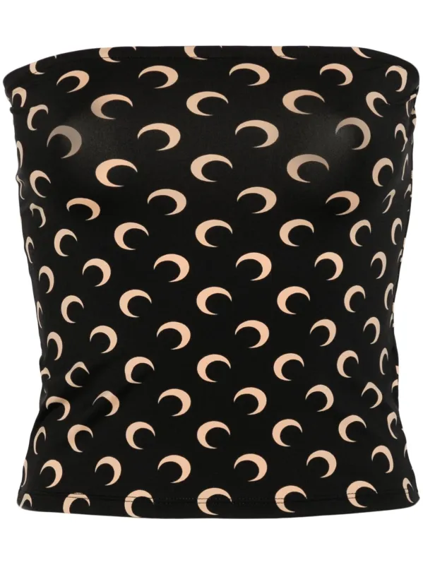 Moon Printed Jersey Tubed Top (Inverse Tan) made by Marine Serre