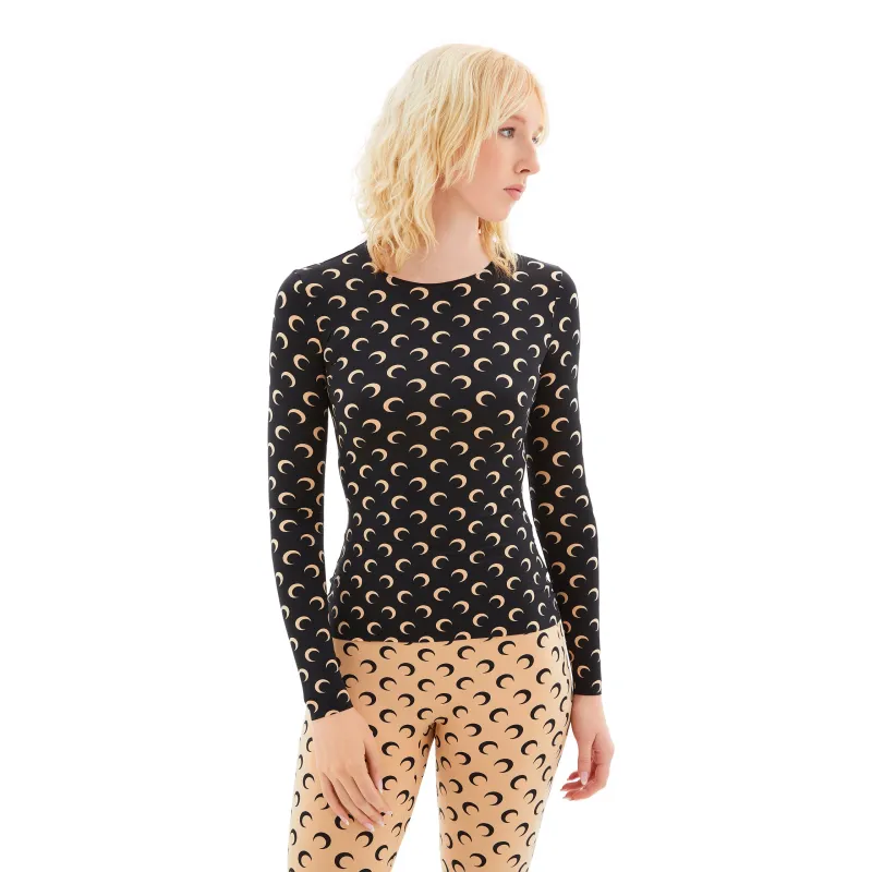 Second Skin Crewneck Top (Inverse Tan) made by Marine Serre