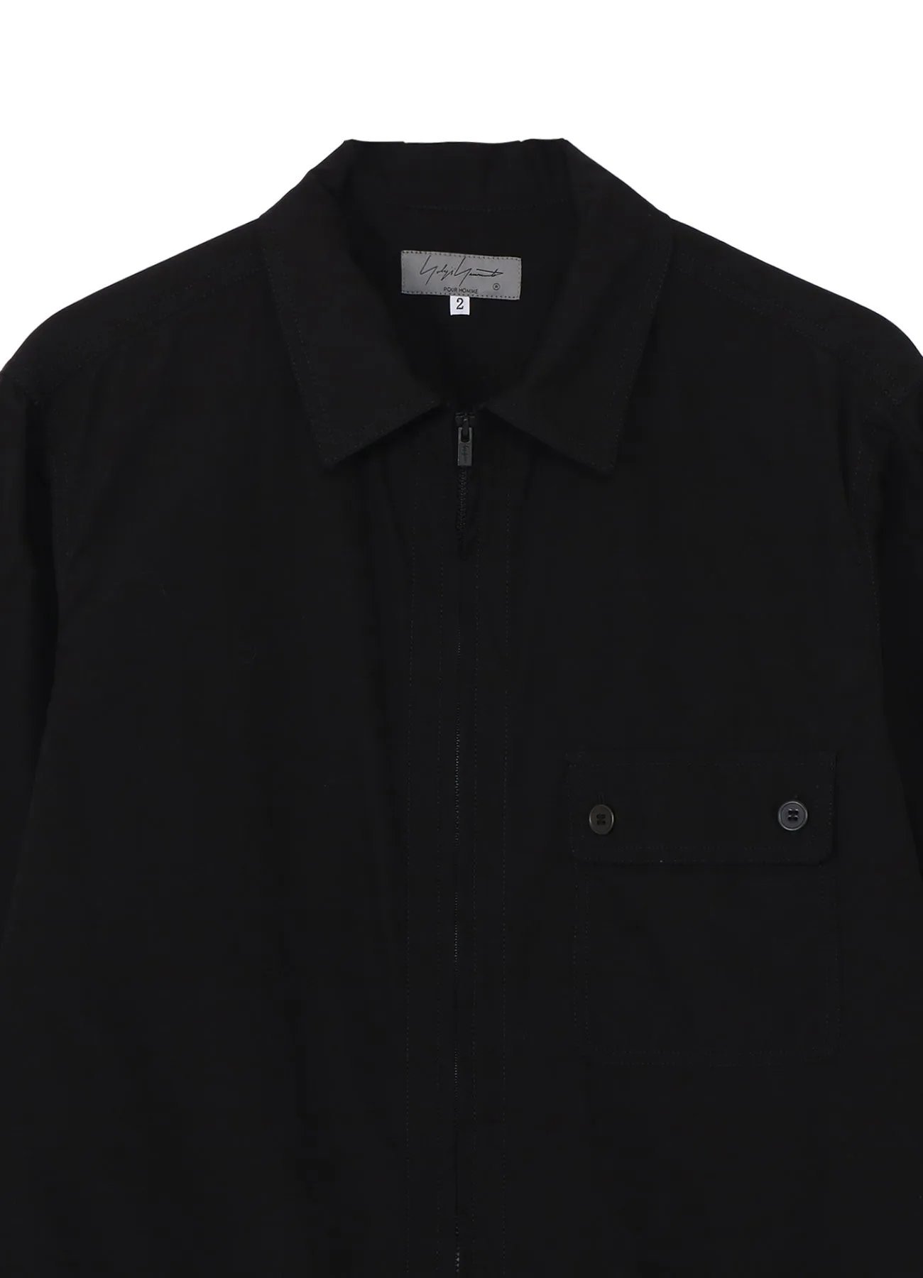 Chain Stitch Zip Opened Shirt (Black) sold by TONS product image thumbnail 3