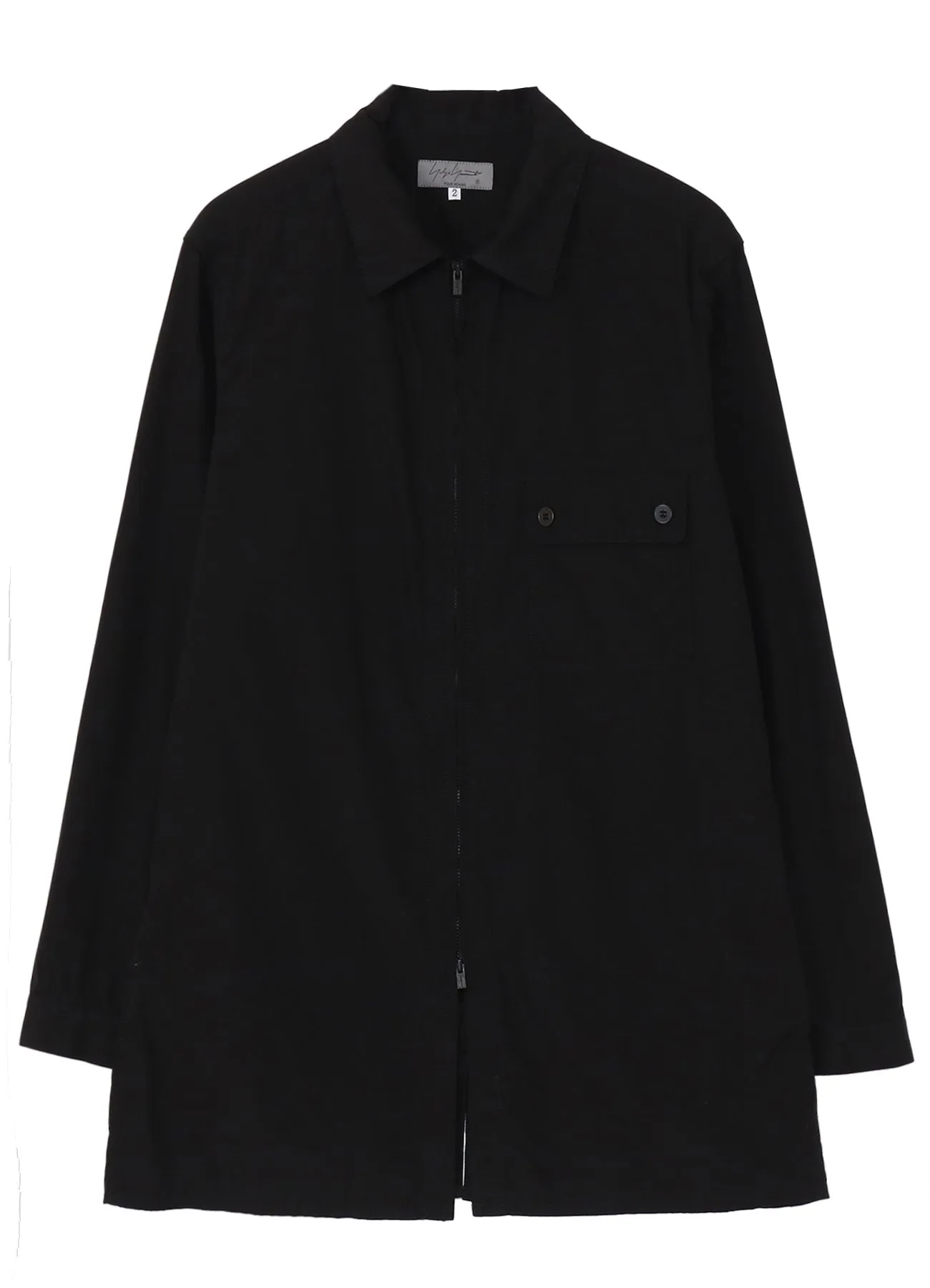 Chain Stitch Zip Opened Shirt (Black) sold by TONS