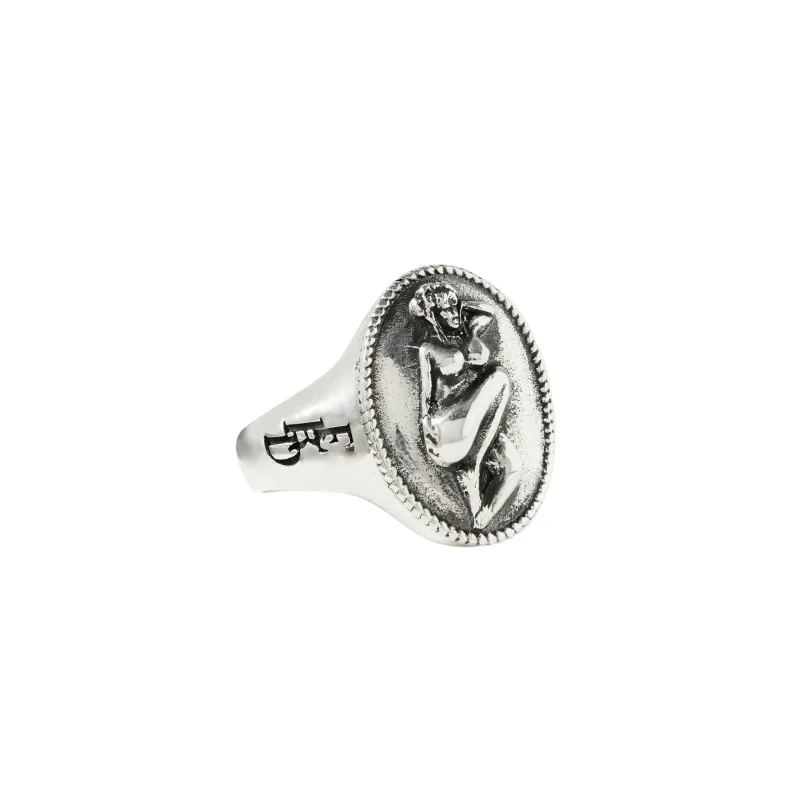 Pin Up Girl Cameo Ring (Silver) made by Enfants Riches Deprimes