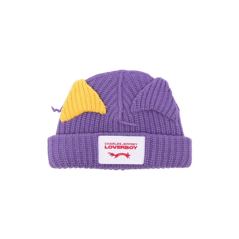 Chunky Ears Beanie (Purple) made by TONS