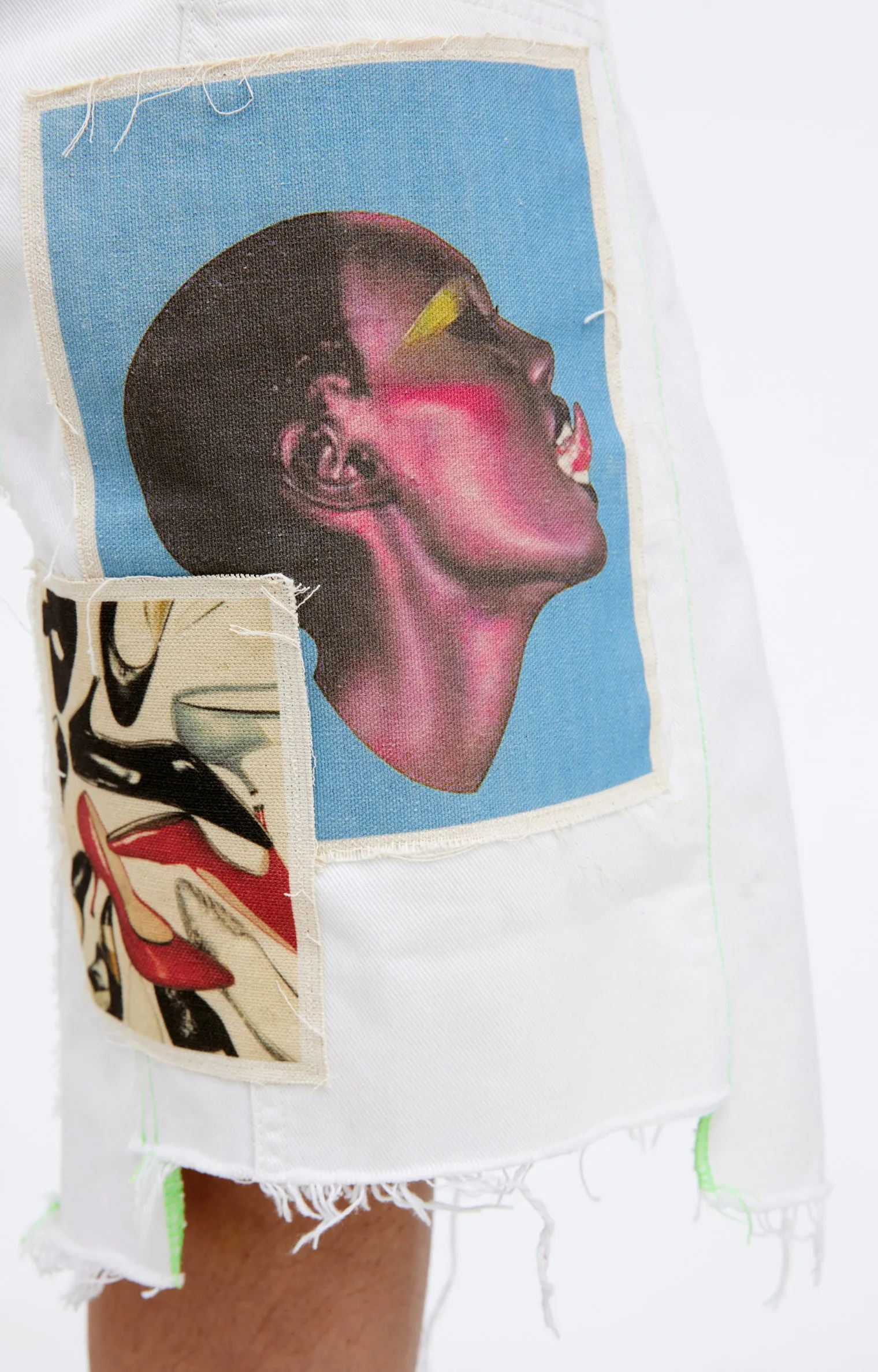 Shorts With Patches (White) sold by TONS product image thumbnail 4