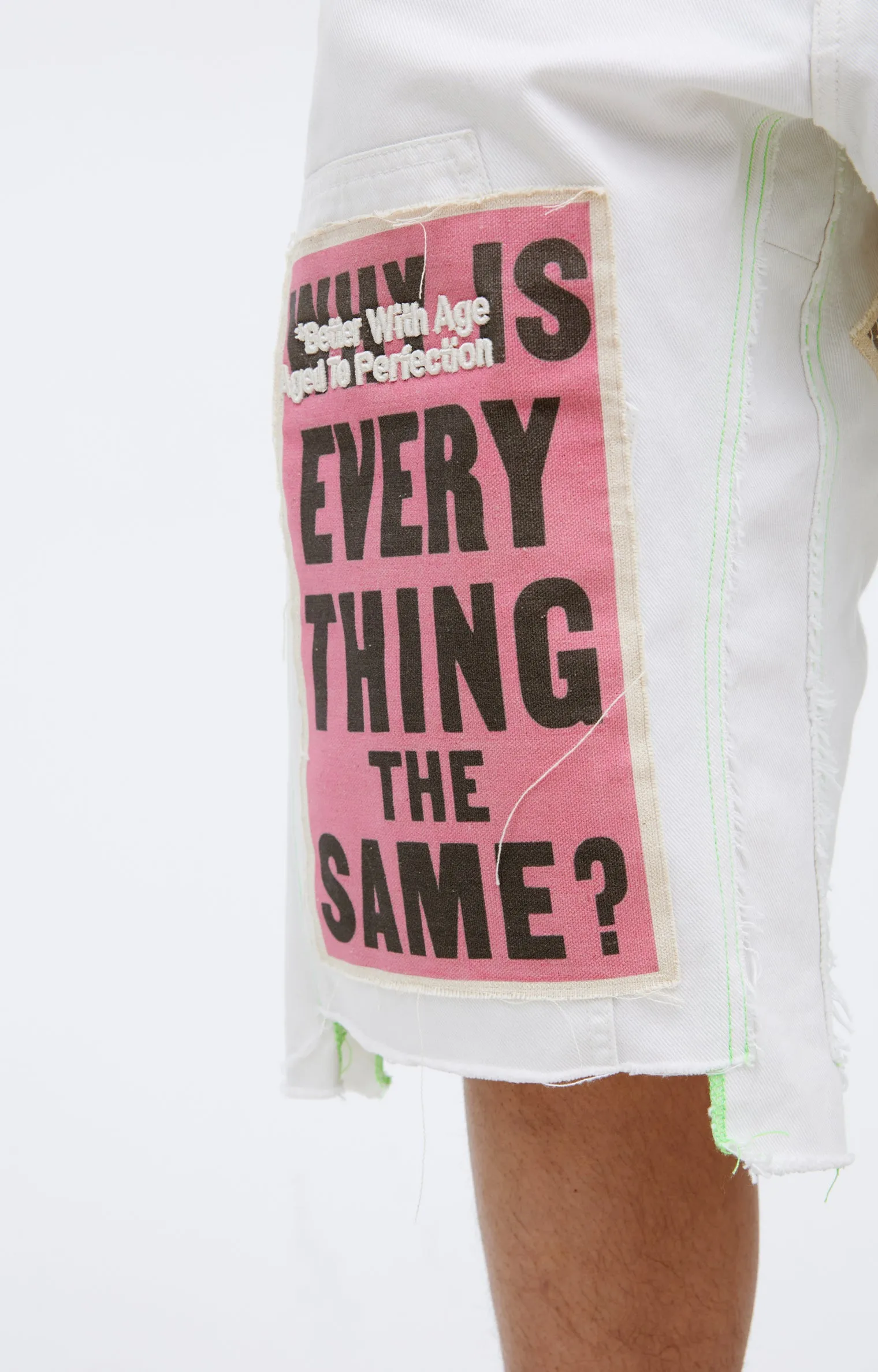 Shorts With Patches (White) sold by TONS product image thumbnail 5