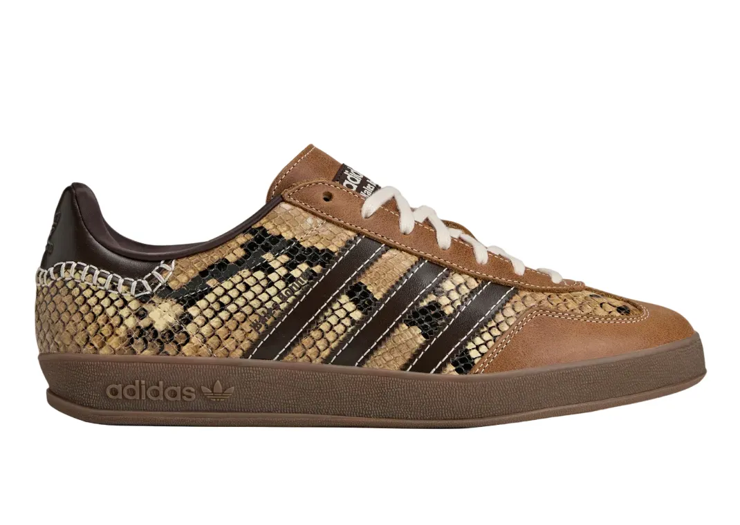 x Wales Bonner Gazelle Snake Sneakers (Dust Rust/Wonder White/Collegiate Burgundy) sold by TONS