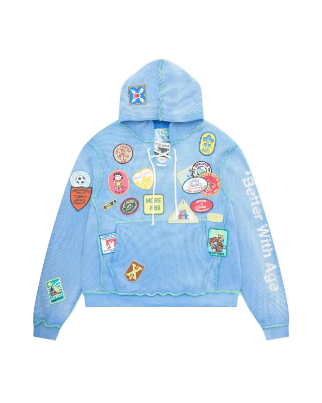 Gentlemen's Waffle Hoodie (Blue) made by *Better With Age