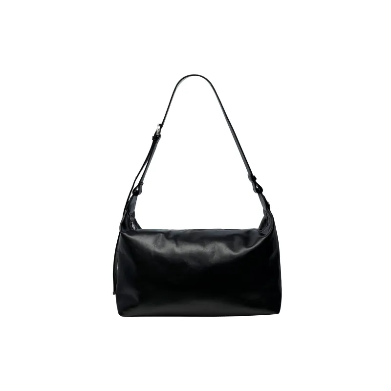 Smooth Leather Messenger Bag (Black) made by Marine Serre
