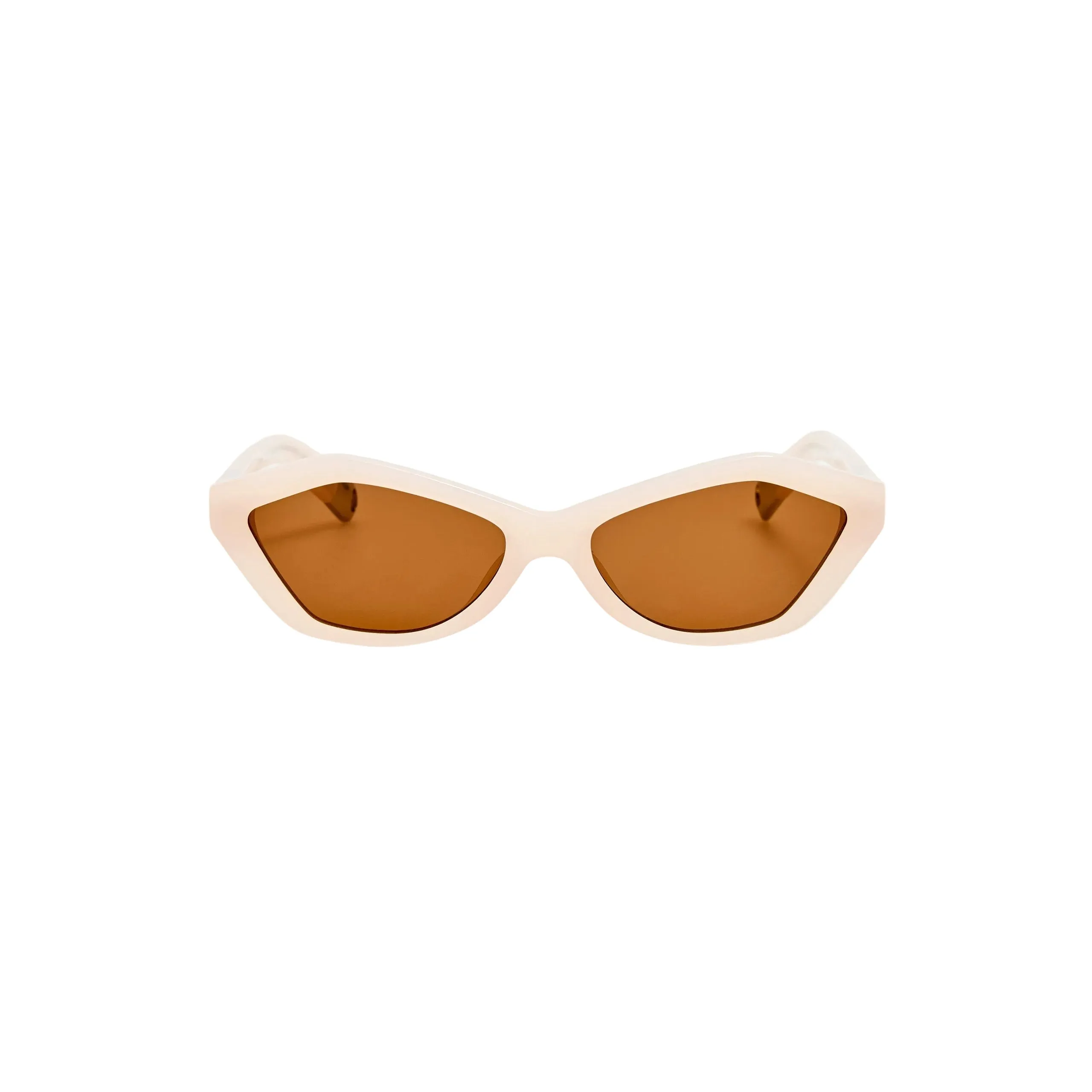 x Jacquemus Bambino Sunglasses (Pearl/Silver/Chocolate) sold by TONS