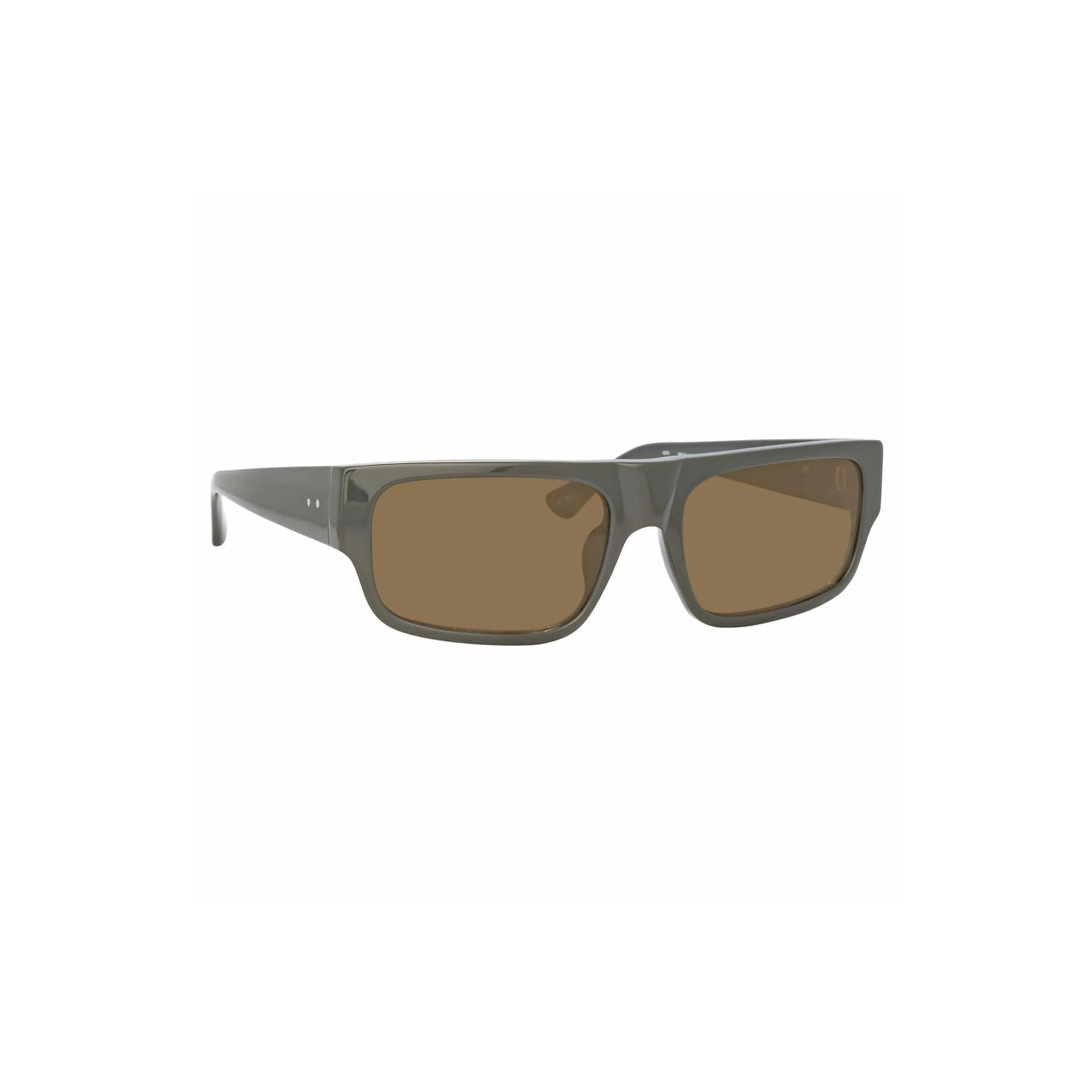 x Dries Van Noten Rectangular Sunglasses (Grey/Brushed Silver/Khaki Green) sold by TONS product image thumbnail 2
