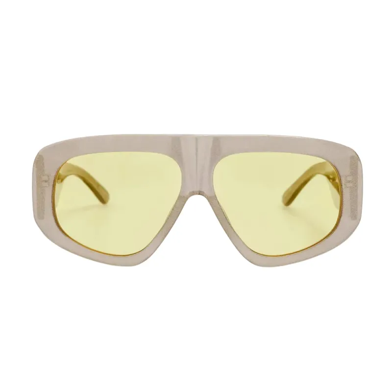 x The Attico Sunglasses (Milano Glitter/Silver/Yellow) made by Linda Farrow