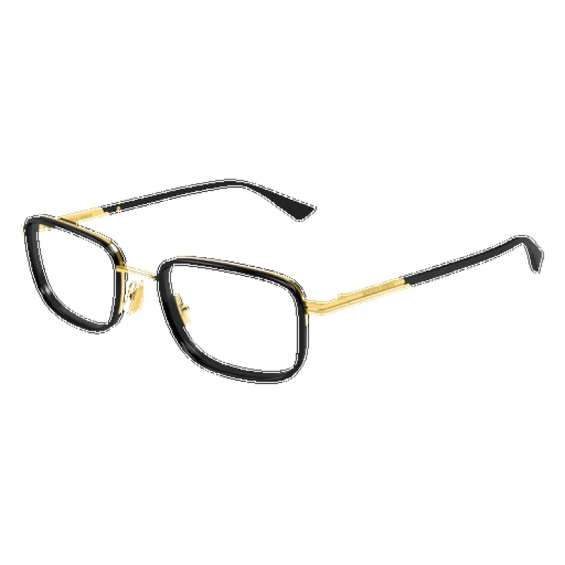 Rectangular Shape Eyeglasses (Gold/Transparent) made by Bottega Veneta