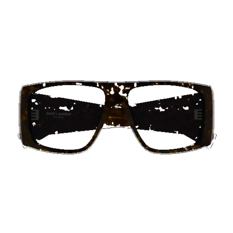 Wide Rectangular Sunglasses (Havana/Grey) made by Yves Saint Laurent