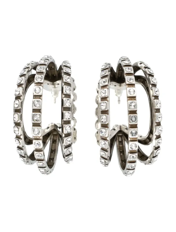 Large Hoops Earrings (Transparent/Silver) made by Isabel Marant