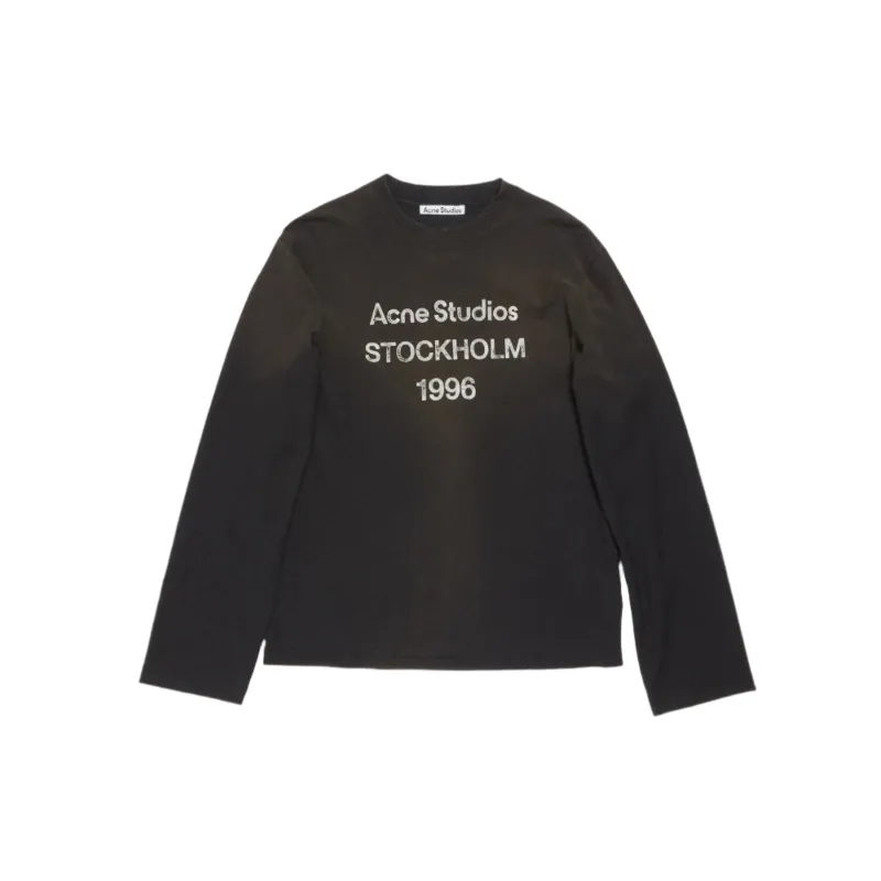 Logo 1996 Long Sleeve T-Shirt (Faded Black) made by Acne Studios