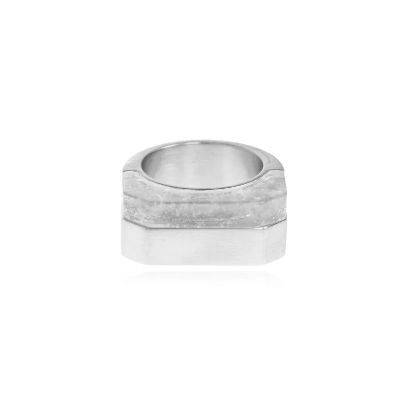 Double Crystal Hollywood Ring (Palladio) made by Rick Owens