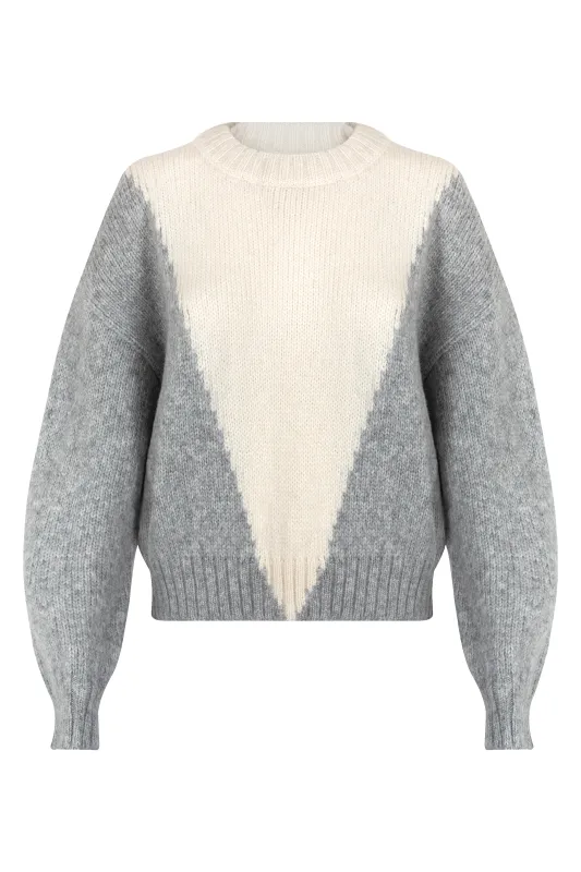 Folari Pullover - Grey/Cream sold by Untitled in Motion