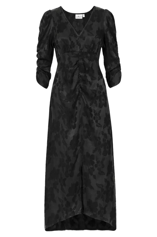 Anita Dress - Black Floral sold by Untitled in Motion